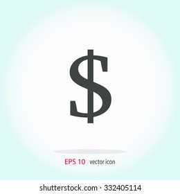 Dollar vector icon. Money symbol.