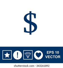 Dollar vector icon. Money symbol.