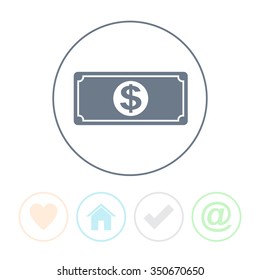 Dollar vector icon. Money symbol.