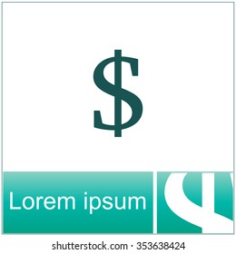 Dollar vector icon. Money symbol.