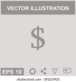 Dollar vector icon. Money symbol.