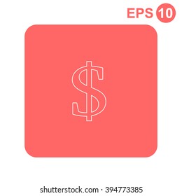 Dollar vector icon. Money symbol.