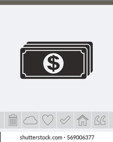 Dollar vector icon. Money symbol.