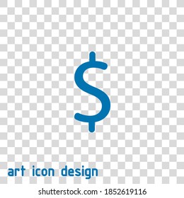 icono de vector de dólar en un fondo abstracto