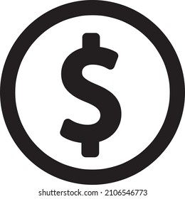 dollar vector icon on white background vector illustration..eps