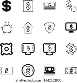 dollar vector icon set such as: pig, europe, silhouette, graph, pile, euro, shield, icons, protection, per, set, green, yen, advertisement, usa, safety, protect, american, america, piggy, security