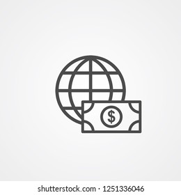 Dollar vector icon sign symbol