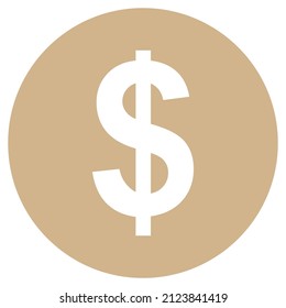 símbolo de signo de icono del vector dólar. ilustración gráfica aislada