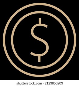 dollar vector icon sign symbol. isolated graphic illustration