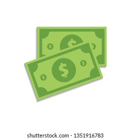 Dollar vector icons, flat illustration