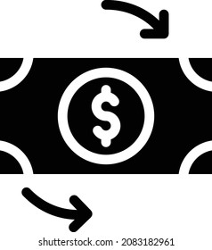 dollar vector illustration isolated on a transparent background . glyph vector icons for concept or web graphics.