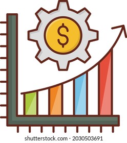 dollar Vector illustration on a transparent background. Premium quality symbols. Vector Line Flat color  icon for concept and graphic design.