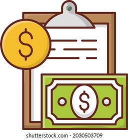 ilustración de dólar vector en un fondo transparente. Símbolos de calidad premium. Icono de color plano de línea vectorial para el concepto y el diseño gráfico.
