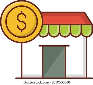 dollar Vector illustration on a transparent background. Premium quality symbols. Vector Line Flat color  icon for concept and graphic design.