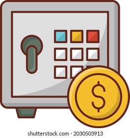 dollar Vector illustration on a transparent background. Premium quality symbols. Vector Line Flat color  icon for concept and graphic design.