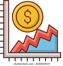 dollar Vector illustration on a transparent background. Premium quality symbols. Vector Line Flat color  icon for concept and graphic design.