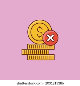 dollar Vector illustration on a transparent background. Premium quality symbols. Vector Line Flat color  icon for concept and graphic design.
