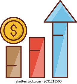 ilustración de dólar vector en un fondo transparente. Símbolos de calidad premium. Icono de color plano de línea vectorial para el concepto y el diseño gráfico.