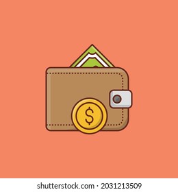 dollar Vector illustration on a transparent background. Premium quality symbols. Vector Line Flat color  icon for concept and graphic design.