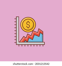 ilustración de dólar vector en un fondo transparente. Símbolos de calidad premium. Icono de color plano de línea vectorial para el concepto y el diseño gráfico.