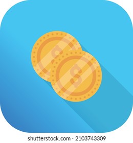 dólares Ilustración vectorial en un fondo transparente.Símbolos de calidad premium.Icono plano de línea vectorial para el diseño de conceptos y gráficos.
