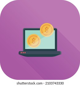 dólares Ilustración vectorial en un fondo transparente.Símbolos de calidad premium.Icono plano de línea vectorial para el diseño de conceptos y gráficos.
