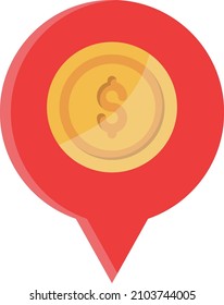 dólares Ilustración vectorial en un fondo transparente.Símbolos de calidad premium.Icono plano de línea vectorial para el diseño de conceptos y gráficos.
