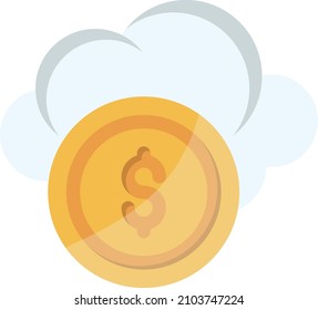 dólares Ilustración vectorial en un fondo transparente.Símbolos de calidad premium.Icono plano de línea vectorial para el diseño de conceptos y gráficos.
