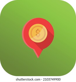 dólares Ilustración vectorial en un fondo transparente.Símbolos de calidad premium.Icono plano de línea vectorial para el diseño de conceptos y gráficos.
