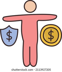 dollar Vector illustration on a transparent background.Premium quality symmbols.Vector line flat icon for concept and graphic design.
