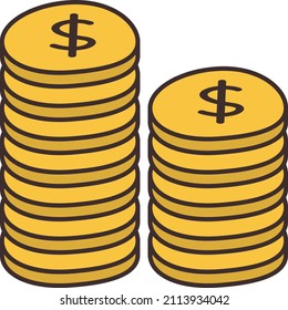 dollar Vector illustration on a transparent background.Premium quality symmbols.Vector line flat icon for concept and graphic design.
