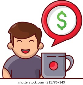 dollar Vector illustration on a transparent background. Premium quality symmbols. Vector line flat icons for concept and graphic design. 