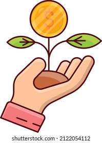 ilustración de dólar vector en un fondo transparente. Símbolos de calidad superior. Iconos planos de línea vectorial para el diseño de conceptos y gráficos. 