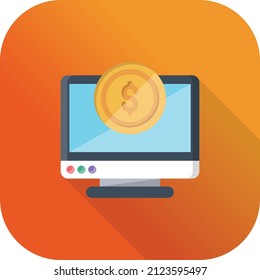 dólares Ilustración vectorial en un fondo transparente.Símbolos de calidad premium.Icono plano de línea vectorial para el diseño de conceptos y gráficos.

