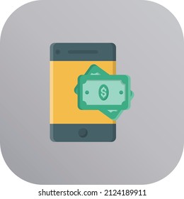 dólares Ilustración vectorial en un fondo transparente.Símbolos de calidad premium.Icono plano de línea vectorial para el diseño de conceptos y gráficos.
