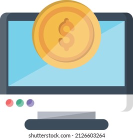 dólares Ilustración vectorial en un fondo transparente.Símbolos de calidad premium.Icono plano de línea vectorial para el diseño de conceptos y gráficos.

