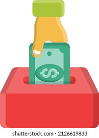 dólares Ilustración vectorial en un fondo transparente.Símbolos de calidad premium.Icono plano de línea vectorial para el diseño de conceptos y gráficos.
