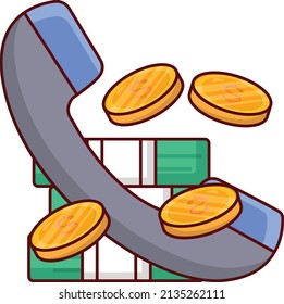 ilustración de dólar vector en un fondo transparente. Símbolos de calidad superior. Iconos planos de línea vectorial para el diseño de conceptos y gráficos. 