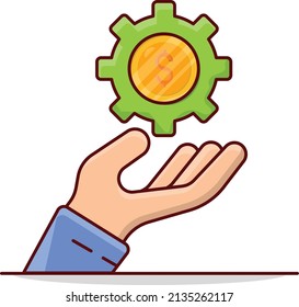 dollar Vector illustration on a transparent background. Premium quality symmbols. Vector line flat icons for concept and graphic design. 