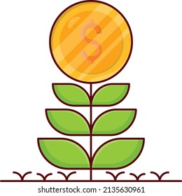 dollar Vector illustration on a transparent background. Premium quality symmbols. Vector line flat icons for concept and graphic design. 