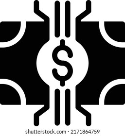 Dollar Vektorgrafik auf transparentem Hintergrund.Symbole in Premium-Qualität.Glyphen Vektorsymbol für Konzept und Grafikdesign.
