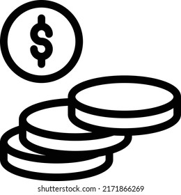 Dollar Vector illustration on a transparent background.Premium quality symmbols.Stroke vector icon for concept and graphic design.