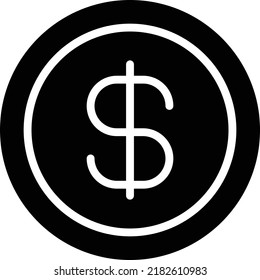 Dollar Vector illustration on a transparent background.Premium quality symbols.Glyphs vector icon for concept and graphic design.
