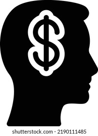 ilustración de dólar vector en un fondo transparente. Símbolos de calidad superior. Iconos vectoriales de glifos para diseño de conceptos y gráficos.