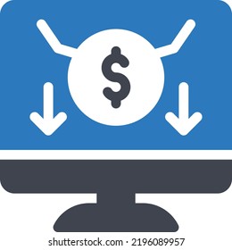 Dollar Vector illustration on a transparent background. Premium quality symmbols. Glyphs vector icons for concept and graphic design. 
