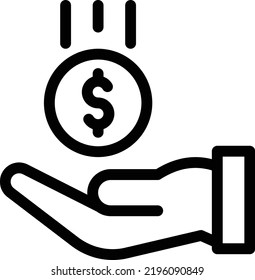 Dollar Vector illustration on a transparent background. Premium quality symmbols. Thin line vector icons for concept and graphic design.