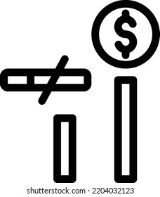 Dollar  Vector illustration on a transparent background. Premium quality symmbols. Thin line vector icons for concept and graphic design.
