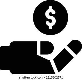 Dollar Vector illustration on a transparent background. Premium quality symmbols. Glyphs vector icons for concept and graphic design. 
