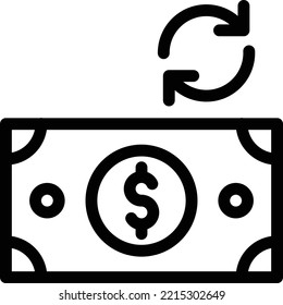 Dollar-Vektorgrafik auf transparentem Hintergrund. Hochwertige Symbole. Dünne Vektorsymbole für Konzept und Grafikdesign.