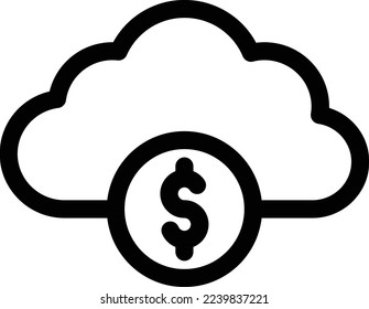 dollar Vector illustration on a transparent background. Premium quality symmbols. Thin line vector icons for concept and graphic design.